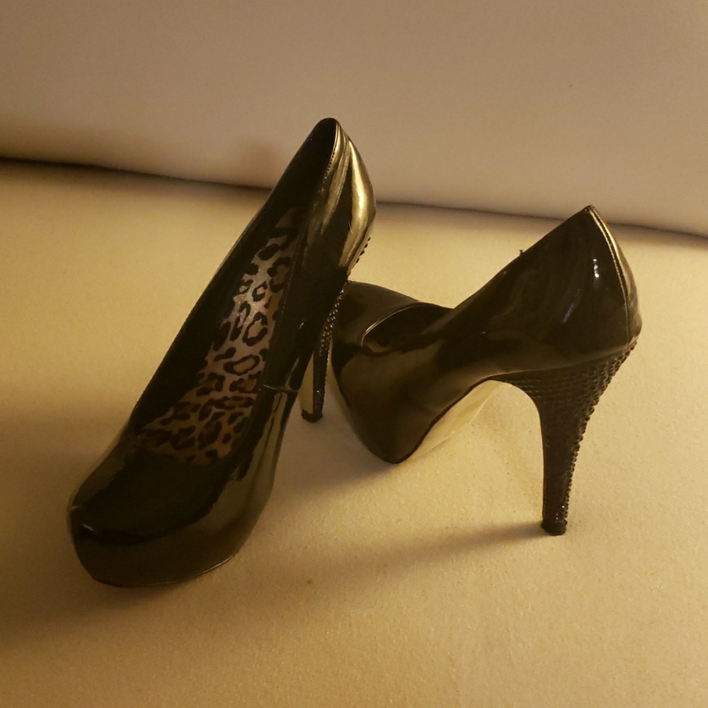 Black Patten Leather Pumps